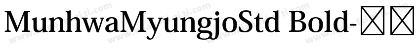 MunhwaMyungjoStd Bold字体转换